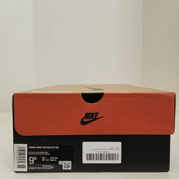 Women's Nike air max 97 OG  size 9.5  Metallic gold/varsity red  DQ91310700 - Picture 10 of 10